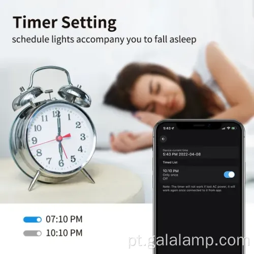Lâmpada LED de RGBW inteligente controlada por voz para iluminação